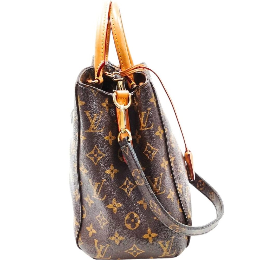 343875AR (X6) Louis Vuitton Crossbody Bag Montaigne MM Brown Monogram - Picture 4 of 10